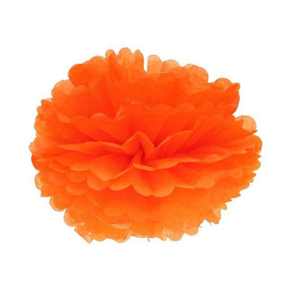 5pcs 6"-10" Tissue Paper Pompoms Wedding Baby Shower Birthday Party Pom Poms Toy - Orange 10cm 4inch - Asia Sell