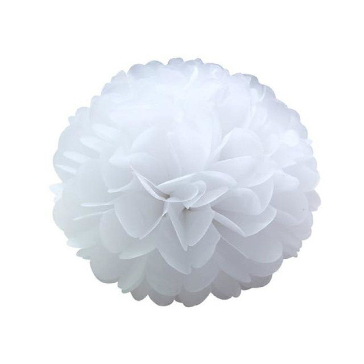 5pcs 6"-10" Tissue Paper Pompoms Wedding Baby Shower Birthday Party Pom Poms Toy - White 15cm 6inch - Asia Sell