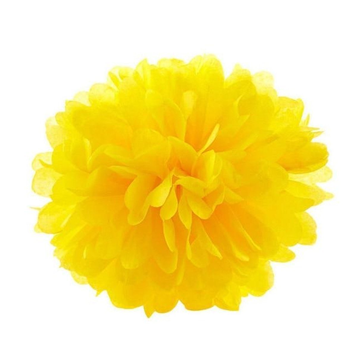 5pcs 6"-10" Tissue Paper Pompoms Wedding Baby Shower Birthday Party Pom Poms Toy - Yellow 10cm 4inch - Asia Sell