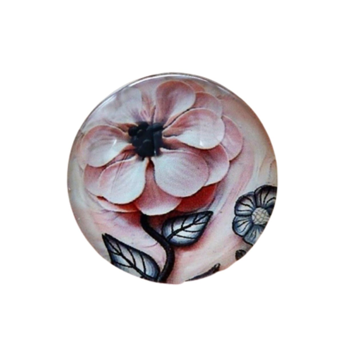 5pcs 8mm-25mm Round Flower Glass Cabochon for Bracelet Necklace Brooch Earrings Jewellery Crafts - 8mm - Asia Sell