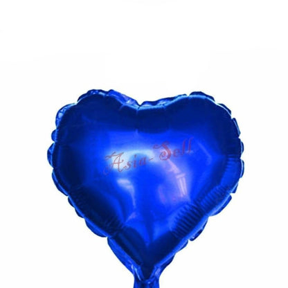 5pcs Helium or Air Heart Shape Aluminium Foil Balloons Wedding Birthday 10in | Asia Sell  -  Blue
