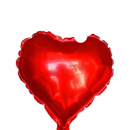5pcs Helium or Air Heart Shape Aluminium Foil Balloons Wedding Birthday 10in | Asia Sell  -  Red