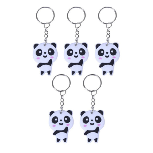 5pcs Keyring Soft Panda Keychain Flexible Gift Key Ring Chain Pink Cheeks Pendant Tag - Asia Sell
