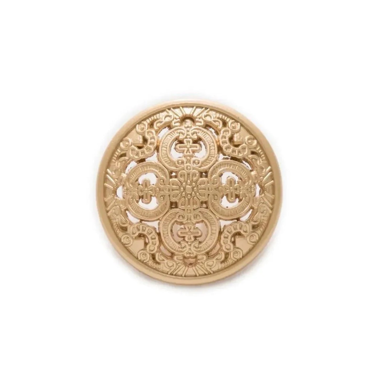 5pcs Lion Brooch for Jacket Blazer Uniform Sport Coat Clothing 11.5-25mm Metal - Carved Gold 11.5mm - Asia Sell