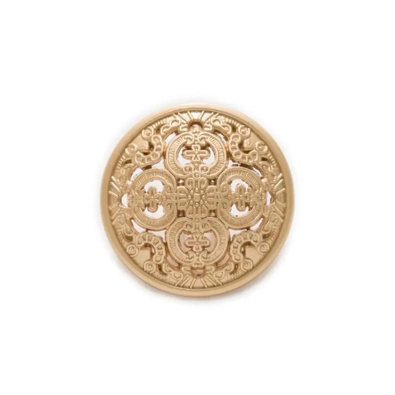 5pcs Lion Brooch for Jacket Blazer Uniform Sport Coat Clothing 11.5-25mm Metal - Carved Gold 11.5mm - Asia Sell