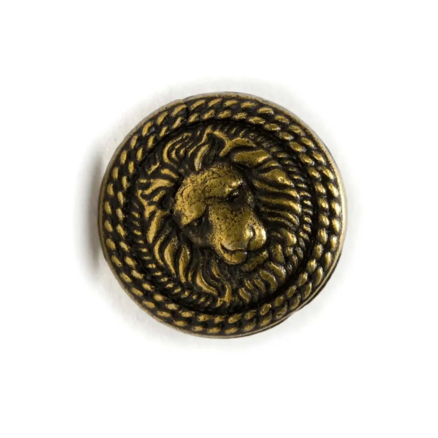 5pcs Lion Brooch for Jacket Blazer Uniform Sport Coat Clothing 11.5-25mm Metal - Lion Retro Bronze 12.5mm - Asia Sell