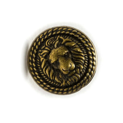 5pcs Lion Brooch for Jacket Blazer Uniform Sport Coat Clothing 11.5-25mm Metal - Lion Retro Bronze 12.5mm - Asia Sell