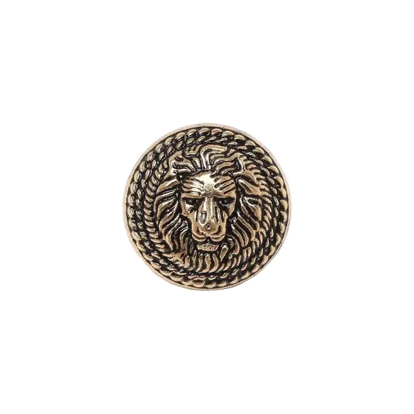 5pcs Lion Brooch for Jacket Blazer Uniform Sport Coat Clothing 11.5-25mm Metal - Lion Retro Gold 25mm - Asia Sell