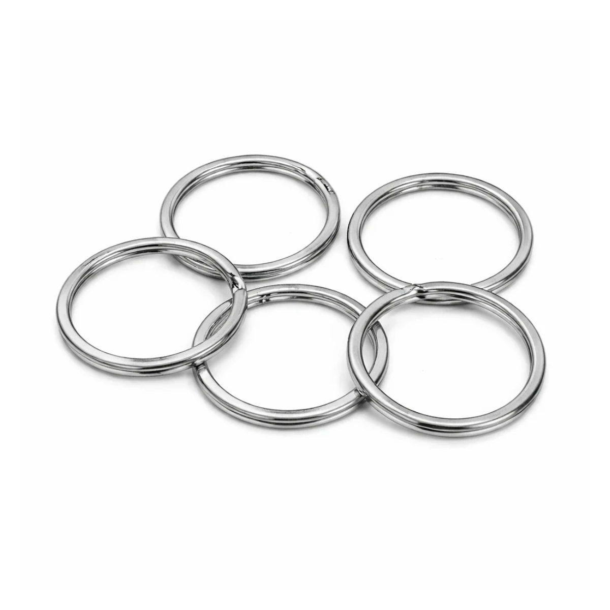 5pcs 32mm Metal Key Ring Holder Split Rings Keyring Keychain Key Chain Keyfob - Asia Sell