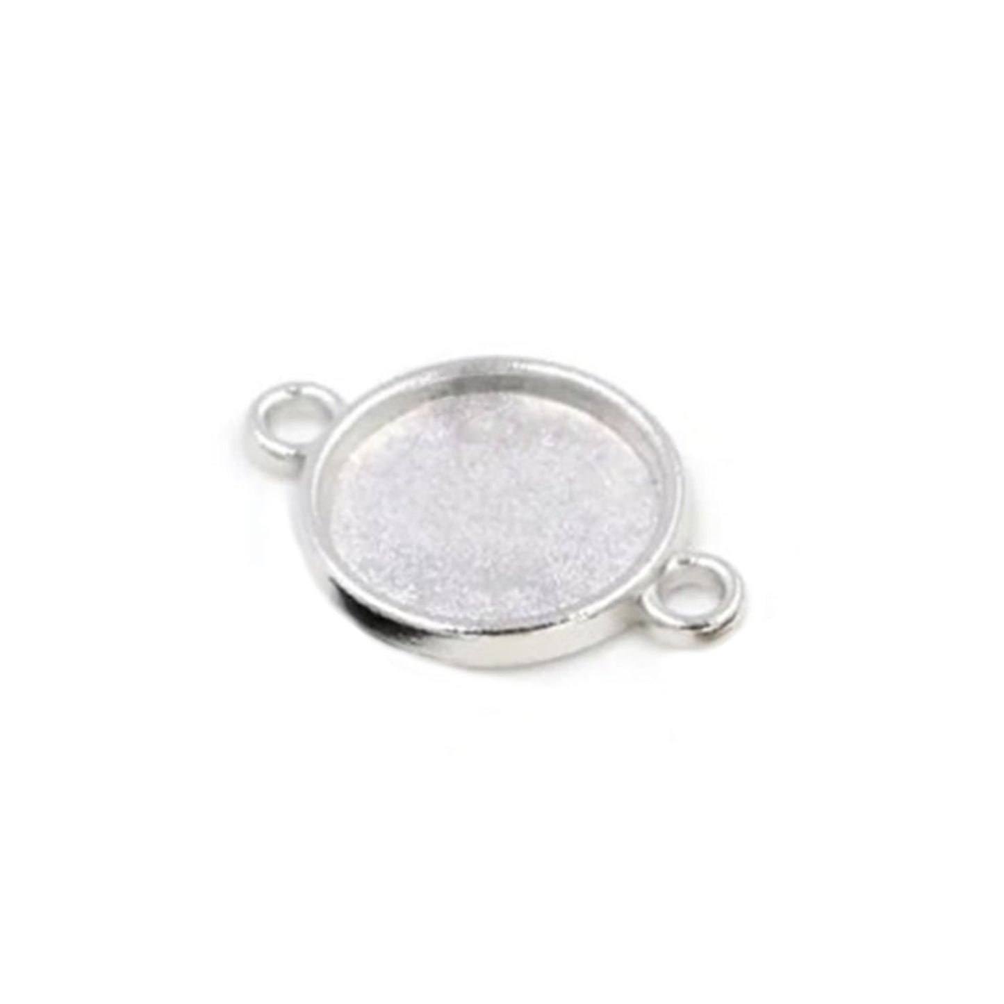 5pcs Cabochon Bases 8mm 10mm 12mm 14mm 16mm 18mm 20mm Single or Double Loop DIY Pendant Bracelet Charms Metal