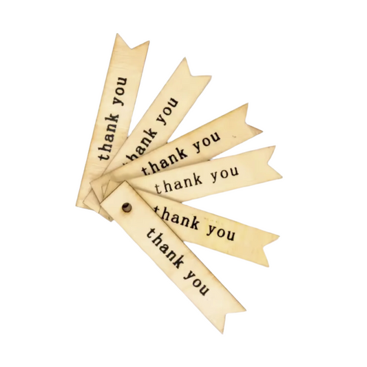 5pcs 65mm Thank You Written Wood Tags DIY Craft Wooden for Handmade Gifts | Asia Sell