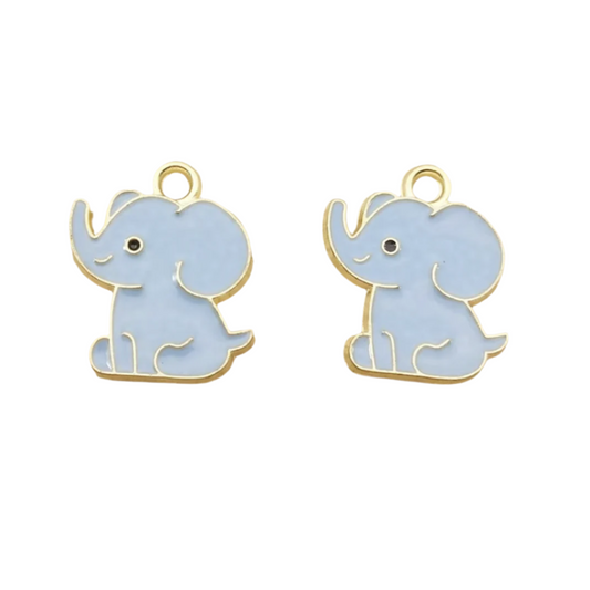 5pcs Elephant Enamel Charms Pendants For Jewellery Making Handmade DIY Accessories | Main image | Asia Sell