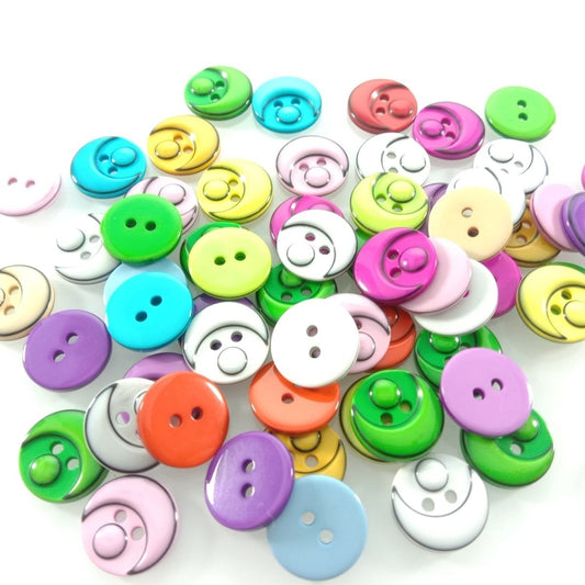 60pcs 15mm Mixed Colour Resin Buttons Cartoon Children's Apparel Sewing Accessories DIY Crafts Scrapbooking - - Asia Sell