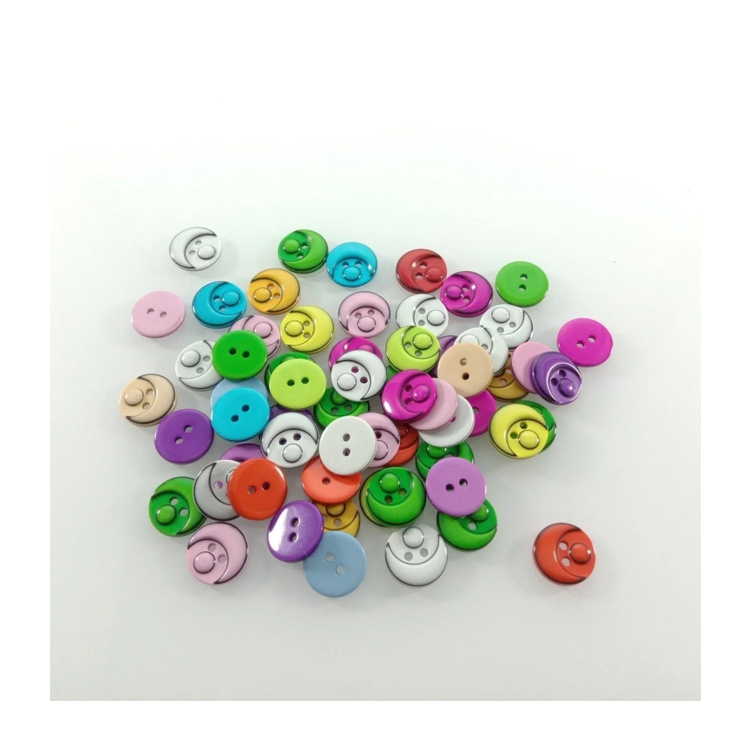 60pcs 15mm Mixed Colour Resin Buttons Cartoon Children's Apparel Sewing Accessories DIY Crafts Scrapbooking - - Asia Sell
