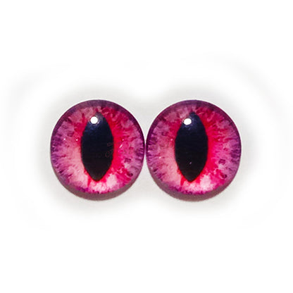 10x 6-12mm Glass Eyes - Red Cat Eyes | Asia Sell