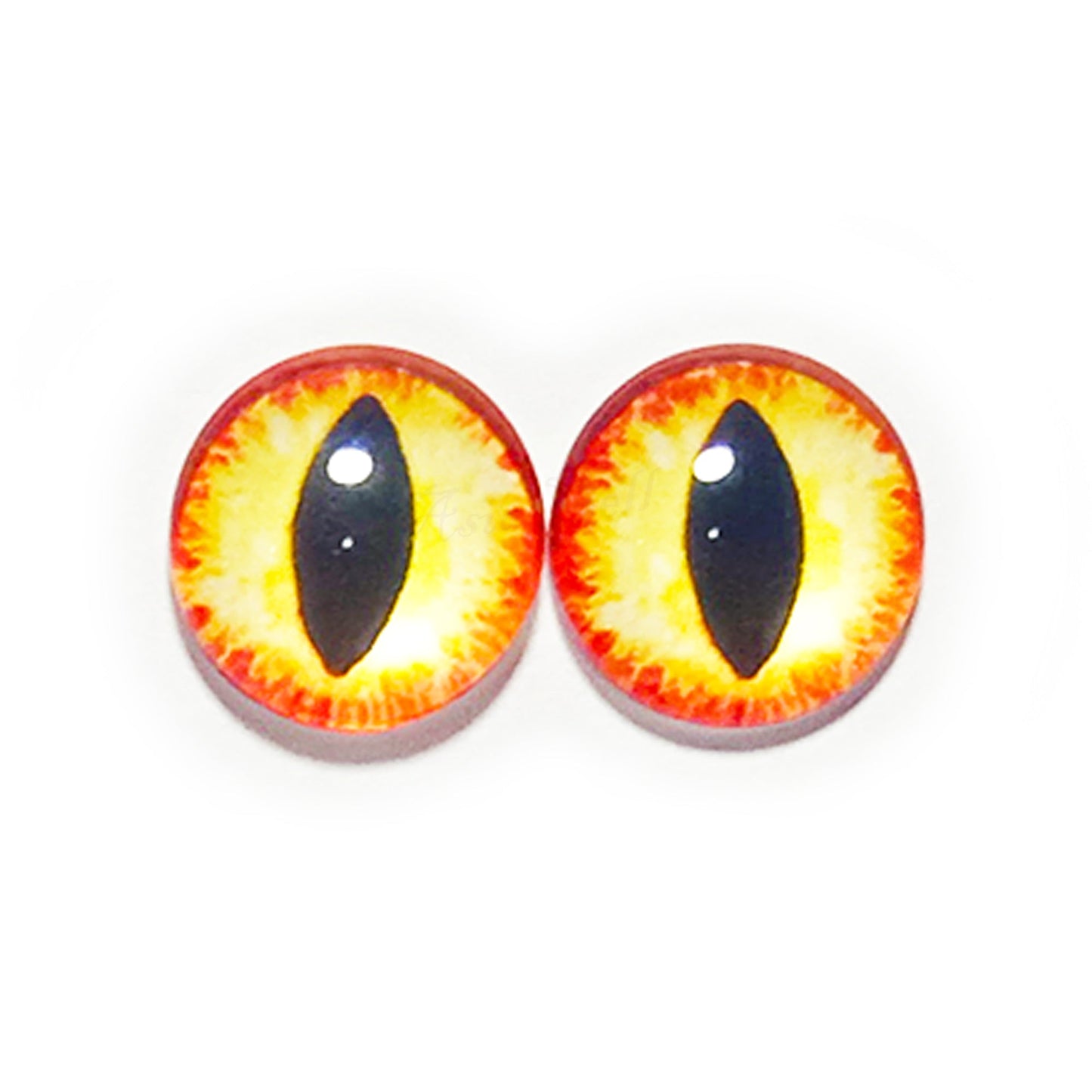 10x 6-12mm Glass Eyes - Red Orange Animal Eyes | Asia Sell