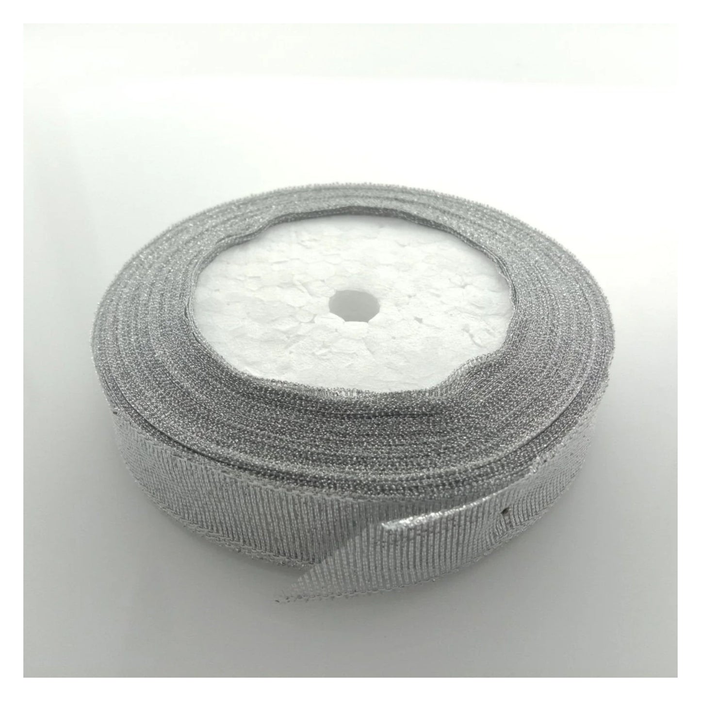 6mm-50mm Gold Silver Ribbon 22m Wedding Christmas Decoration Gift Wrapping Craft - Silver 15mm - Asia Sell