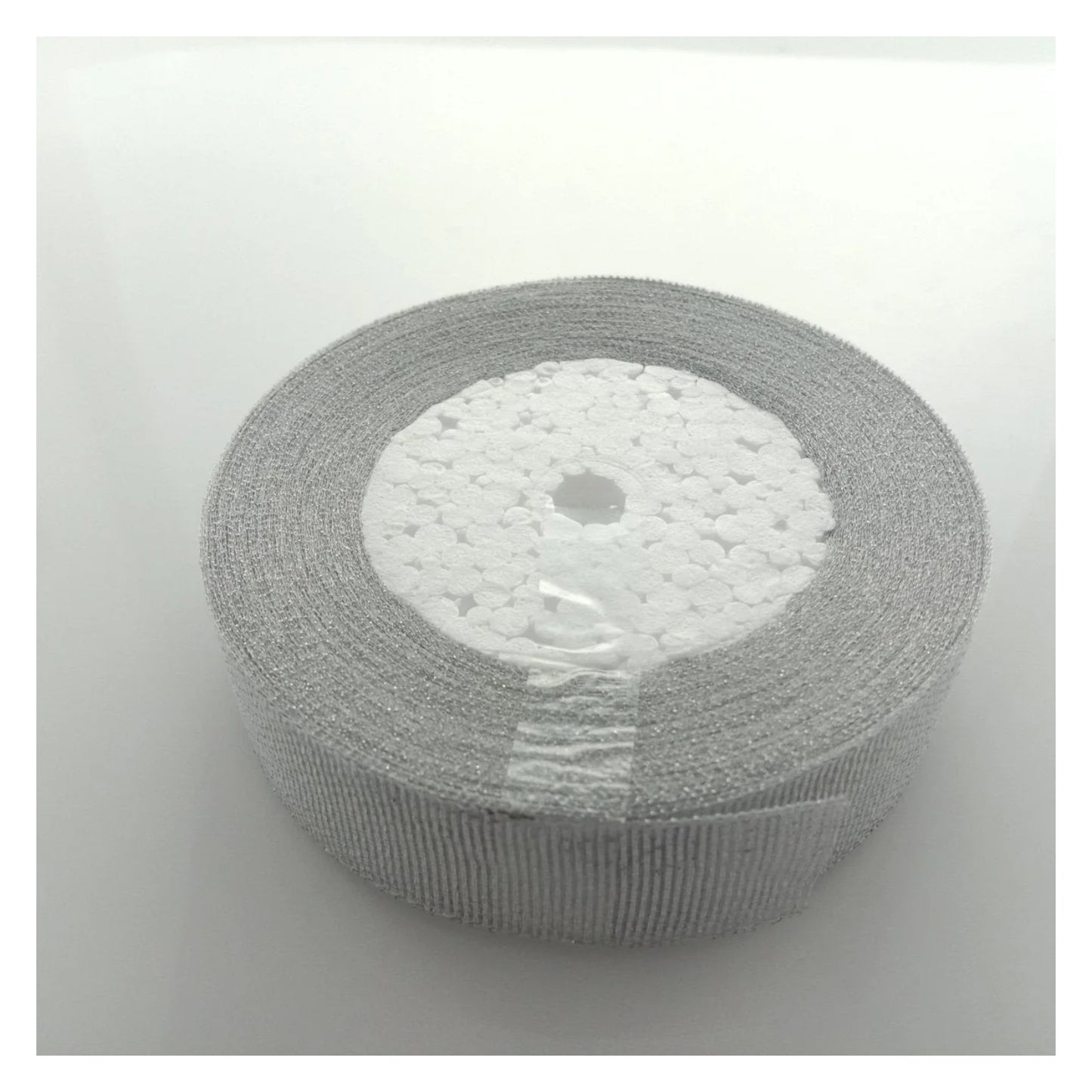 6mm-50mm Gold Silver Ribbon 22m Wedding Christmas Decoration Gift Wrapping Craft - Silver 25mm - Asia Sell