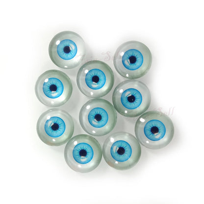 6mm 8mm 10mm 20mm Dolls Glass Human Eyes DIY Eyes Animal Dome Cabochons Flatback - 30pcs 20mm Bright Blue - Asia Sell