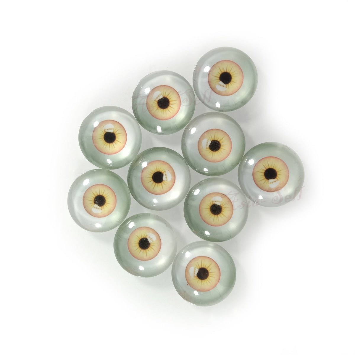 6mm 8mm 10mm 20mm Dolls Glass Human Eyes DIY Eyes Animal Dome Cabochons Flatback - 30pcs 20mm Bright Blue - Asia Sell