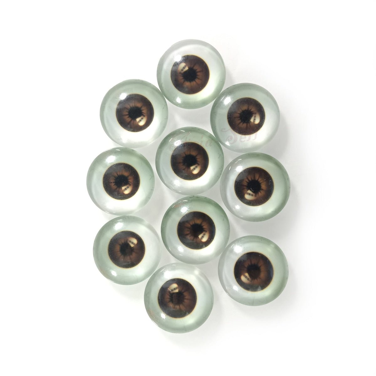 6mm 8mm 10mm 20mm Dolls Glass Human Eyes DIY Eyes Animal Dome Cabochons Flatback - 30pcs 20mm Brown - Asia Sell