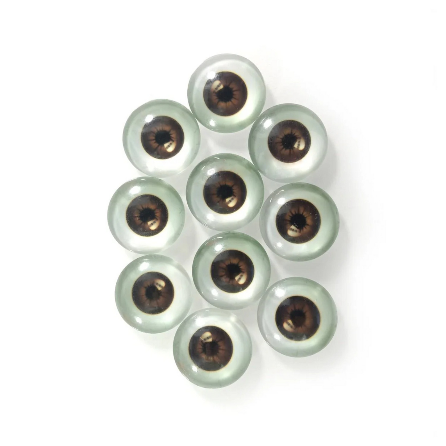 6mm 8mm 10mm 20mm Dolls Glass Human Eyes DIY Eyes Animal Dome Cabochons Flatback - 30pcs 20mm Brown - Asia Sell