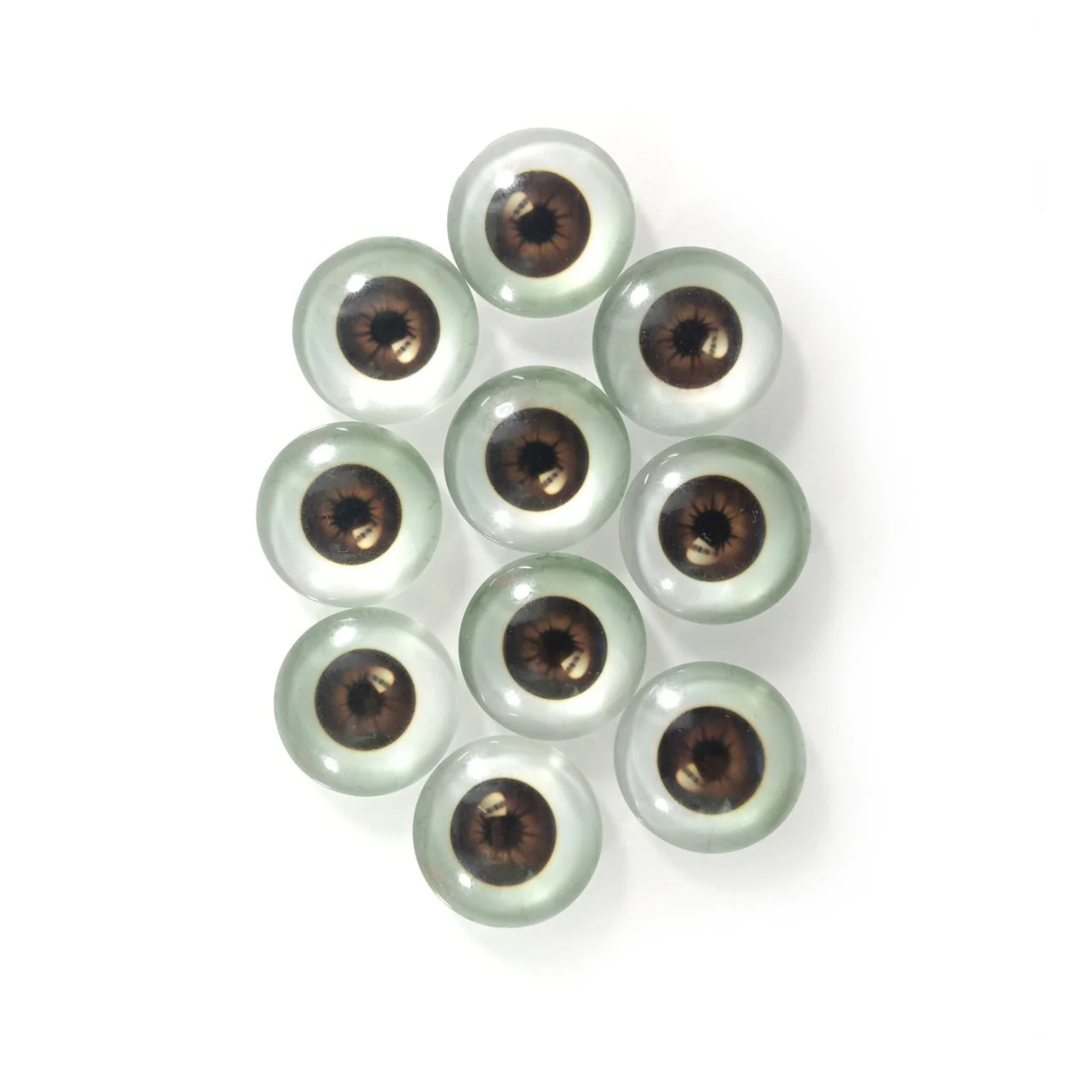6mm 8mm 10mm 20mm Dolls Glass Human Eyes DIY Eyes Animal Dome Cabochons Flatback - 30pcs 20mm Brown - Asia Sell