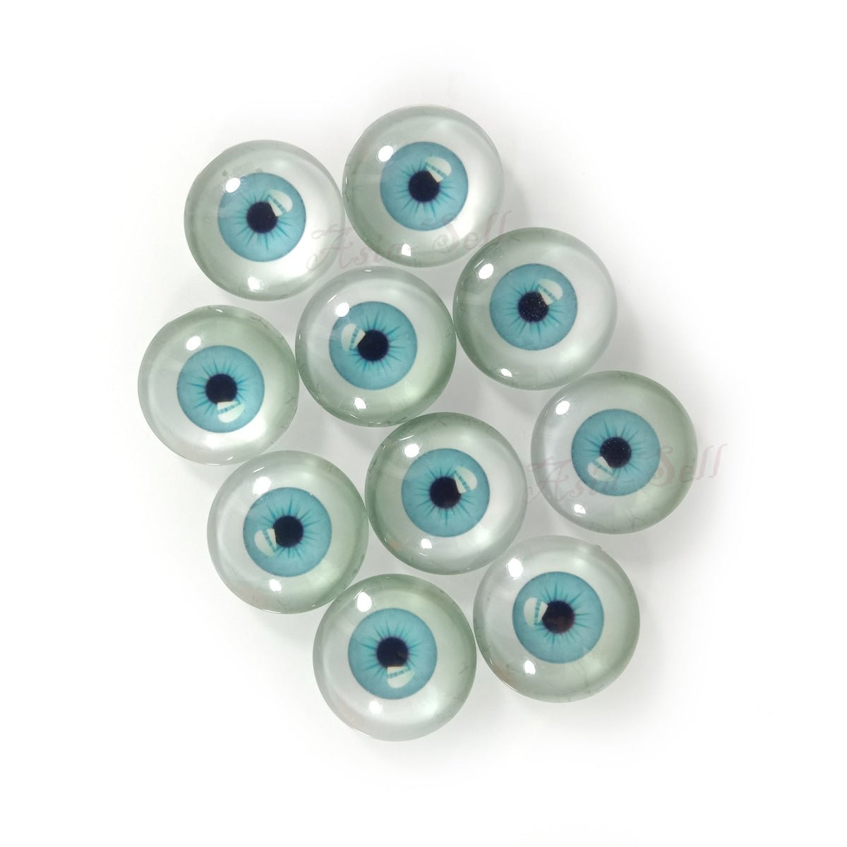 6mm 8mm 10mm 20mm Dolls Glass Human Eyes DIY Eyes Animal Dome Cabochons Flatback - 30pcs 20mm Light Blue - Asia Sell