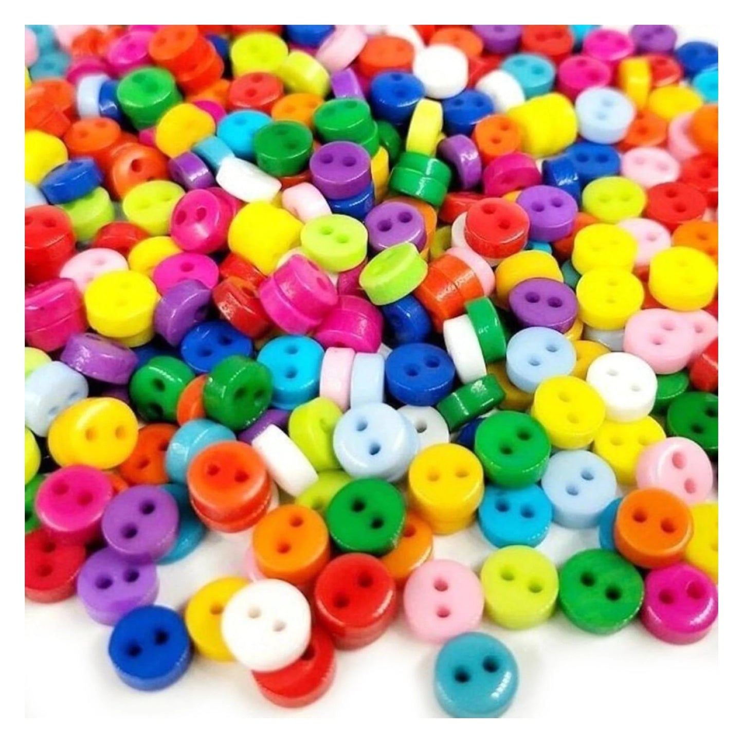 20-5000pcs Stars Flowers Shaped 4mm 6mm Buttons Kid's Clothing Sewing Mixed Shapes Crafts - 6mm Round Set 1 / 200pcs