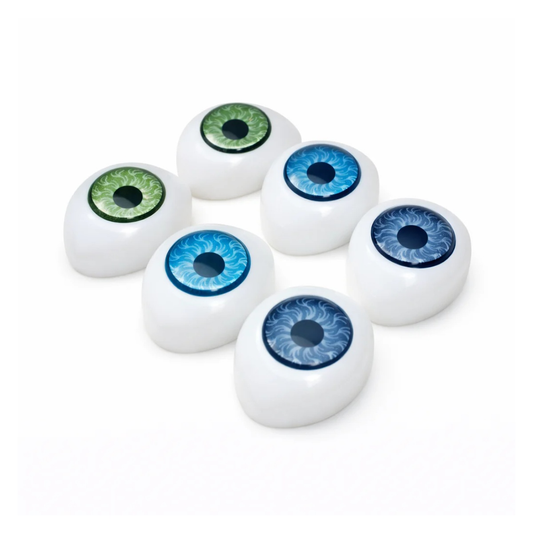 6pcs Oval Plastic Eyes 14x10mm 7mm Iris Reborn Dolls Green Blue Grey Doll Half