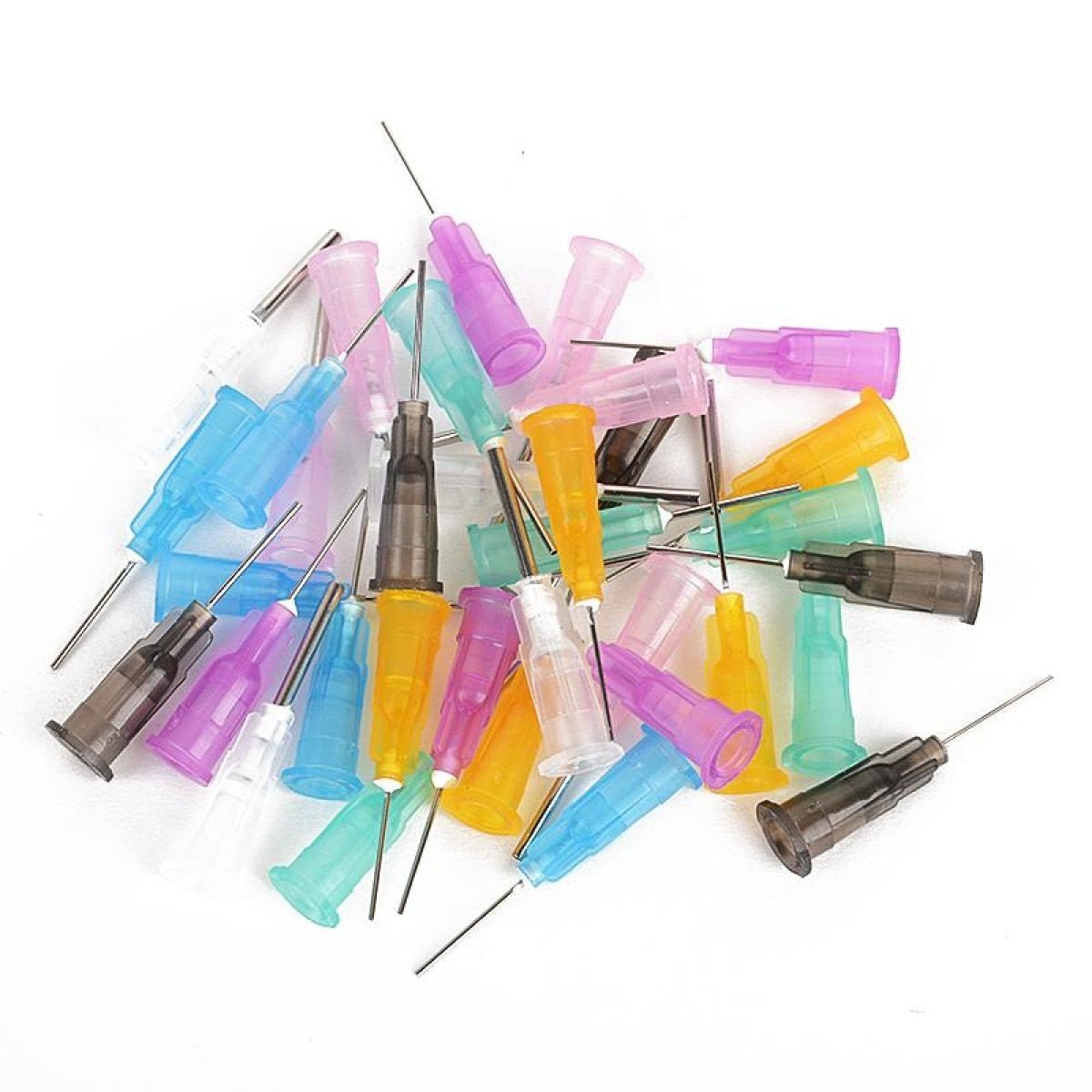 7/35pcs Dispensing Syringe Tips 16GA 18GA 21GA 22GA 23GA 24GA 25GA Dispensers Needle - 35 pieces (5 each size) - Asia Sell