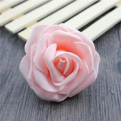 7.5cm Artificial Fake Flowers Foam Rose Head For Wedding Decorations DIY Wreaths - 30pcs Pink - Asia Sell