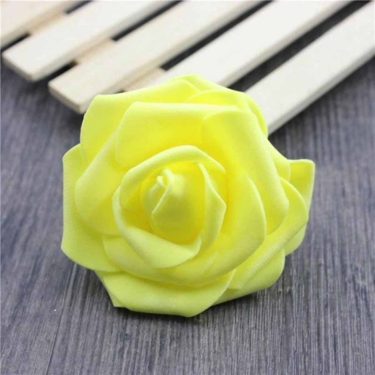 7.5cm Artificial Fake Flowers Foam Rose Head For Wedding Decorations DIY Wreaths - 38pcs Yellow - Asia Sell