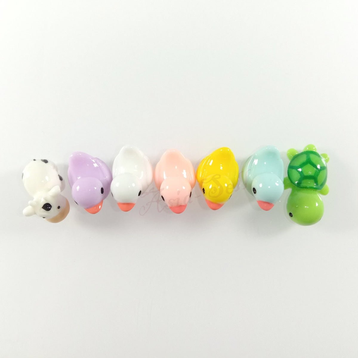 7pcs/10pcs Miniature Mini Garden Cow Rabbit Turtle Duck Animal Figurines Craft Toys - 7pcs Mixed - Asia Sell