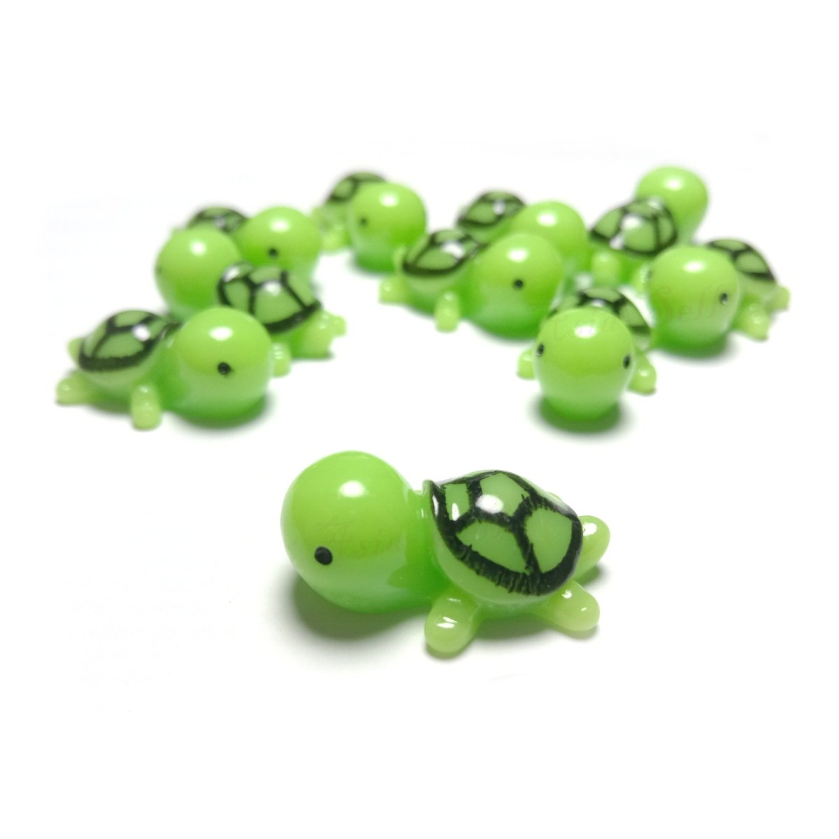 7pcs/10pcs Miniature Mini Garden Cow Rabbit Turtle Duck Animal Figurines Craft Toys - Green Ducks - Asia Sell