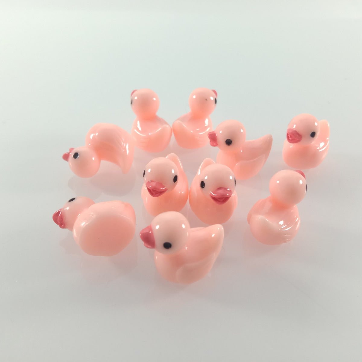 7pcs/10pcs Miniature Mini Garden Cow Rabbit Turtle Duck Animal Figurines Craft Toys - Pink Ducks - Asia Sell