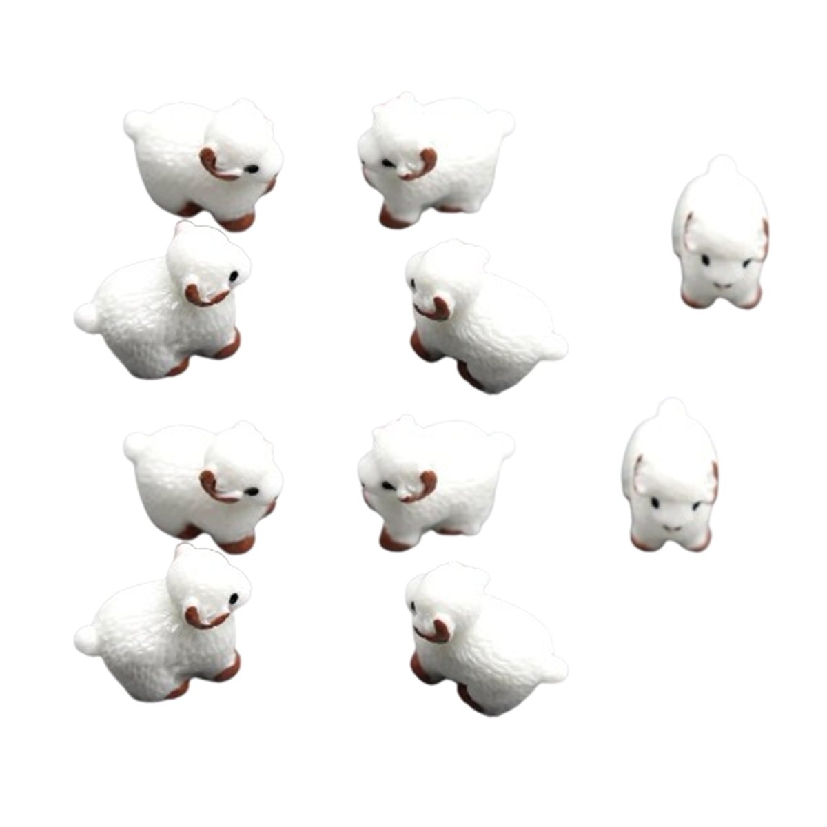 7pcs/10pcs Miniature Mini Garden Cow Rabbit Turtle Duck Animal Figurines Craft Toys - Sheep - Asia Sell