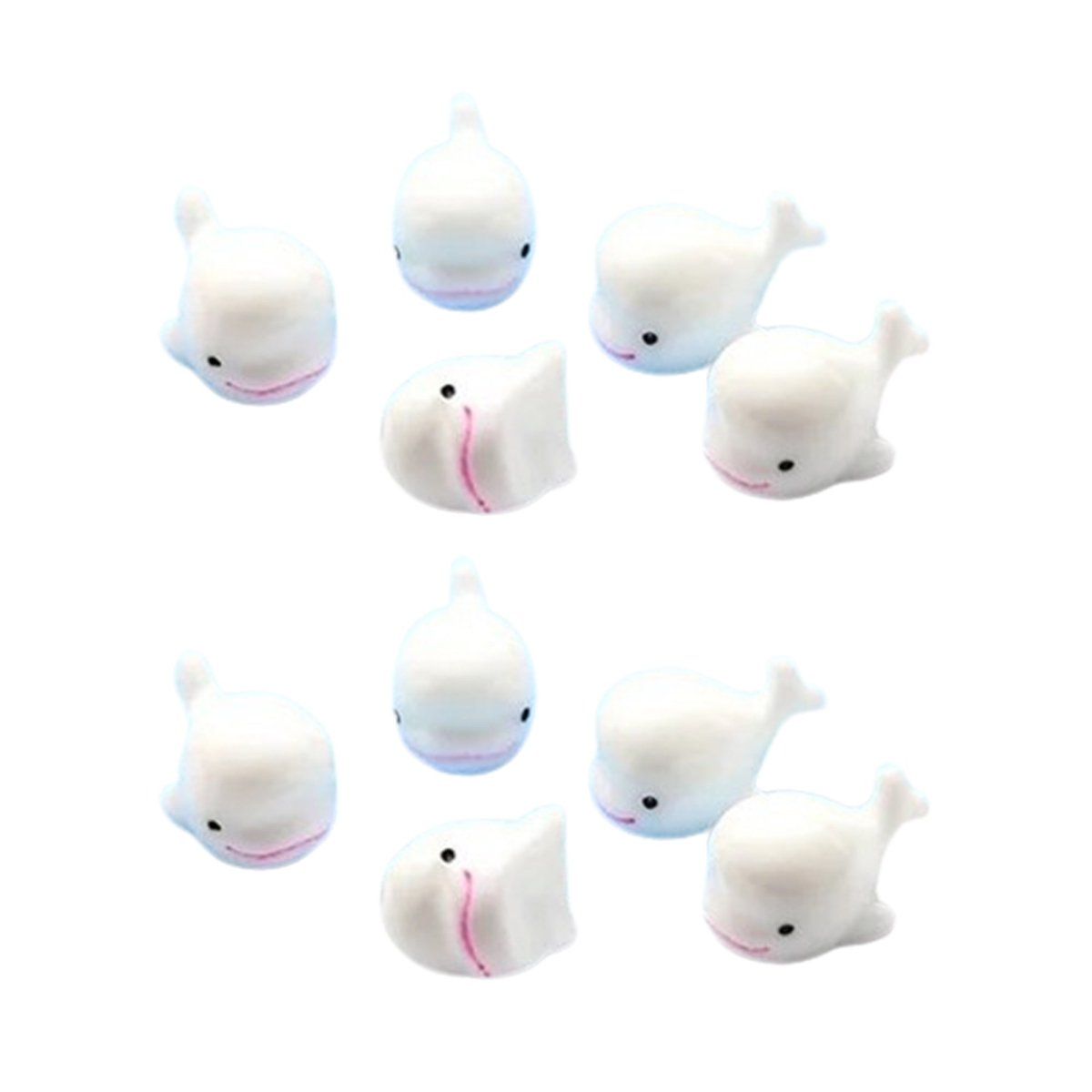 7pcs/10pcs Miniature Mini Garden Cow Rabbit Turtle Duck Animal Figurines Craft Toys - Whales - Asia Sell