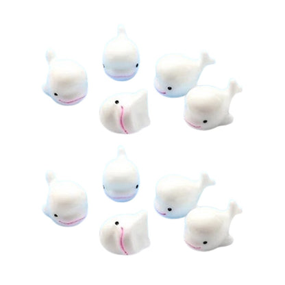 7pcs/10pcs Miniature Mini Garden Cow Rabbit Turtle Duck Animal Figurines Craft Toys - Whales - Asia Sell