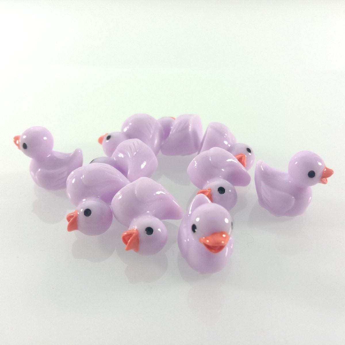 7pcs/10pcs Miniature Mini Garden Turtle Duck Animal Figurines Craft Set A - Purple Ducks - Asia Sell