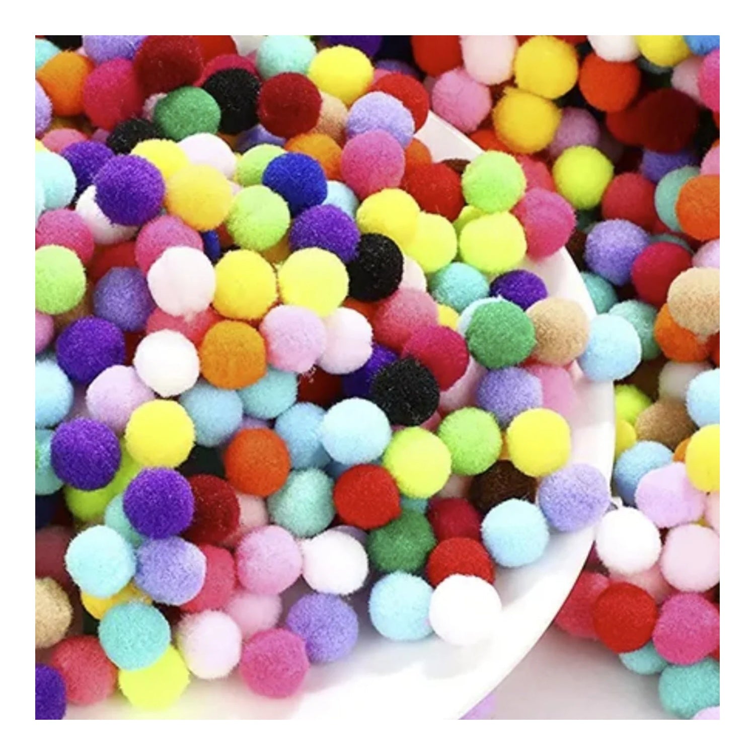 8mm-30mm Mixed Colour Pompoms Soft Fluffy Plush Balls Crafts Toys DIY - 8mm 500pcs - Asia Sell