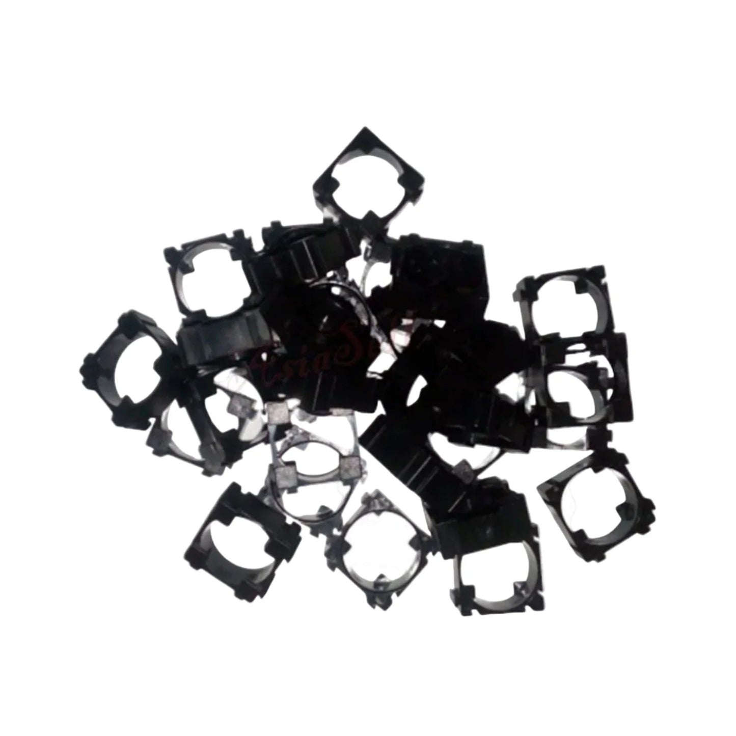 8/30pcs 18650 Battery Holder Bracket Plastic Spacers Red Black 1P Li-Ion Cell - 30pcs Black - Asia Sell