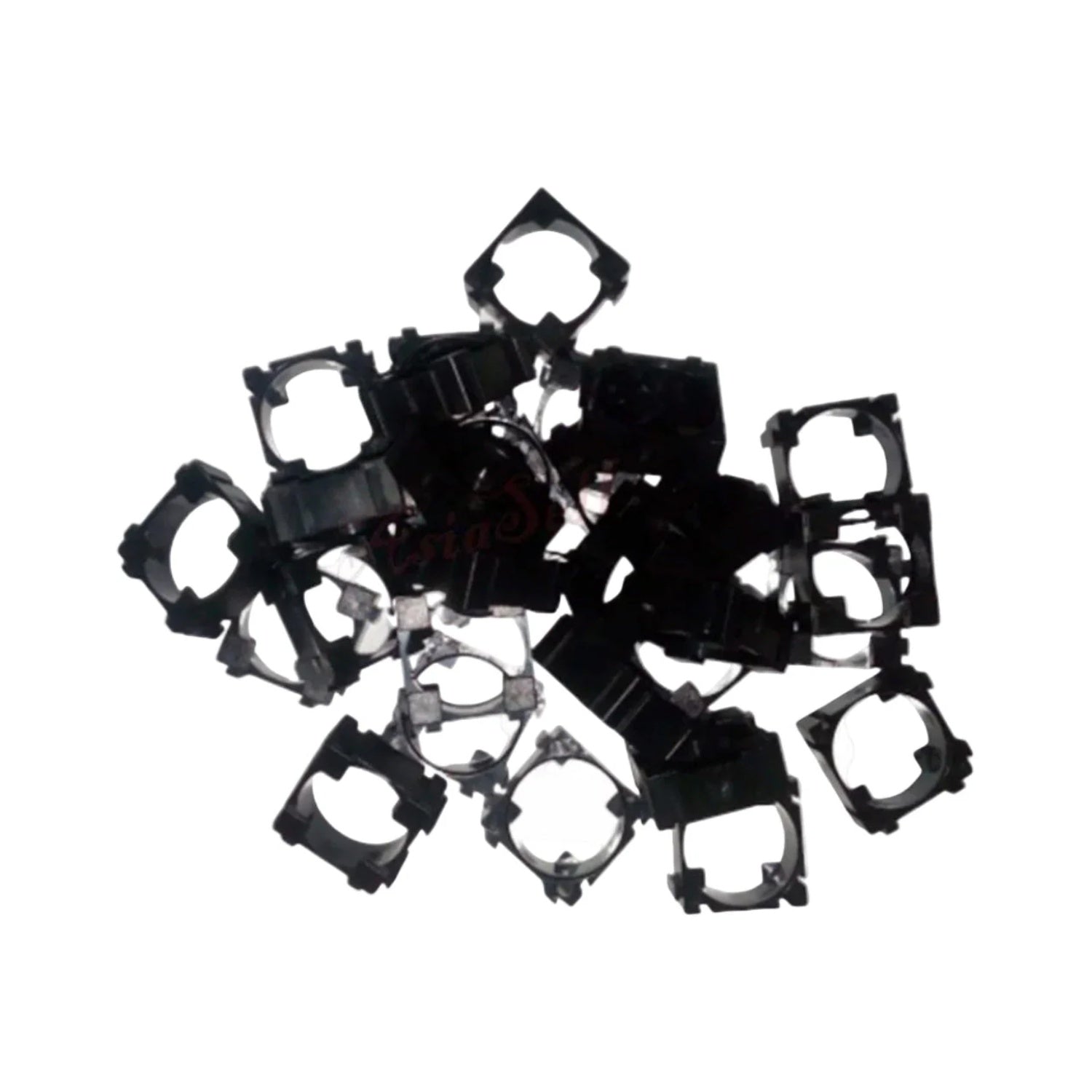 8/30pcs 18650 Battery Holder Bracket Plastic Spacers Red Black 1P Li-Ion Cell - 30pcs Black - Asia Sell