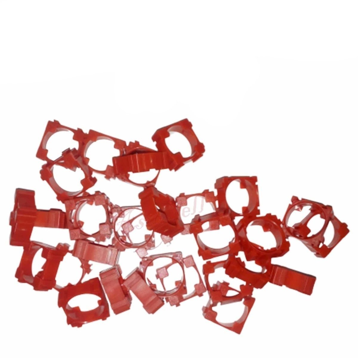 8/30pcs 18650 Battery Holder Bracket Plastic Spacers Red Black 1P Li-Ion Cell - 30pcs Red - Asia Sell