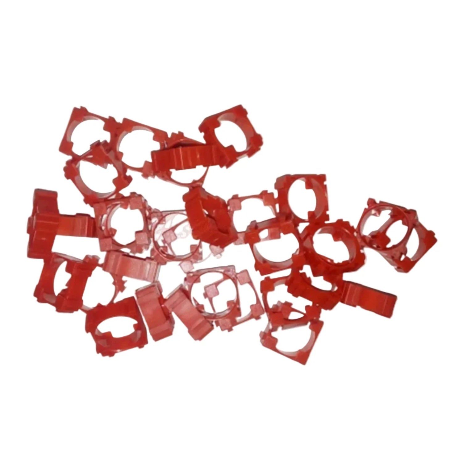 8/30pcs 18650 Battery Holder Bracket Plastic Spacers Red Black 1P Li-Ion Cell - 30pcs Red - Asia Sell