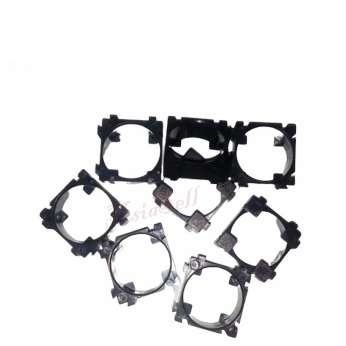 8/30pcs 18650 Battery Holder Bracket Plastic Spacers Red Black 1P Li-Ion Cell - 8pcs Black - Asia Sell