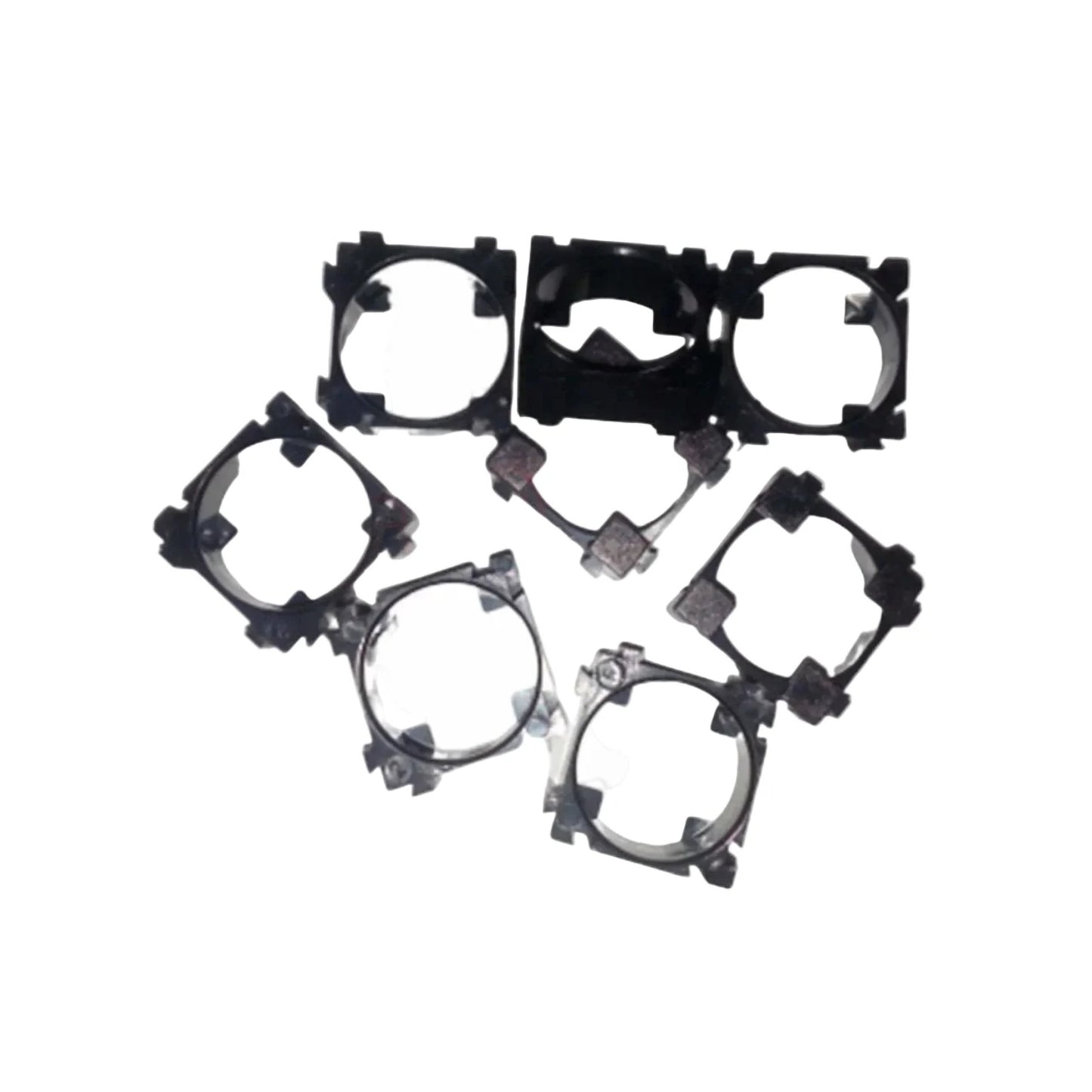 8/30pcs 18650 Battery Holder Bracket Plastic Spacers Red Black 1P Li-Ion Cell - 8pcs Black - Asia Sell