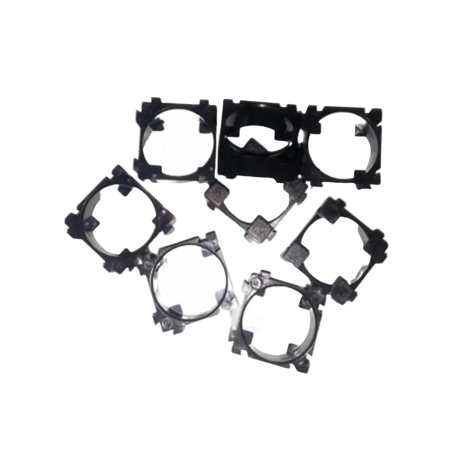 8/30pcs 18650 Battery Holder Bracket Plastic Spacers Red Black 1P Li-Ion Cell - 8pcs Black - Asia Sell