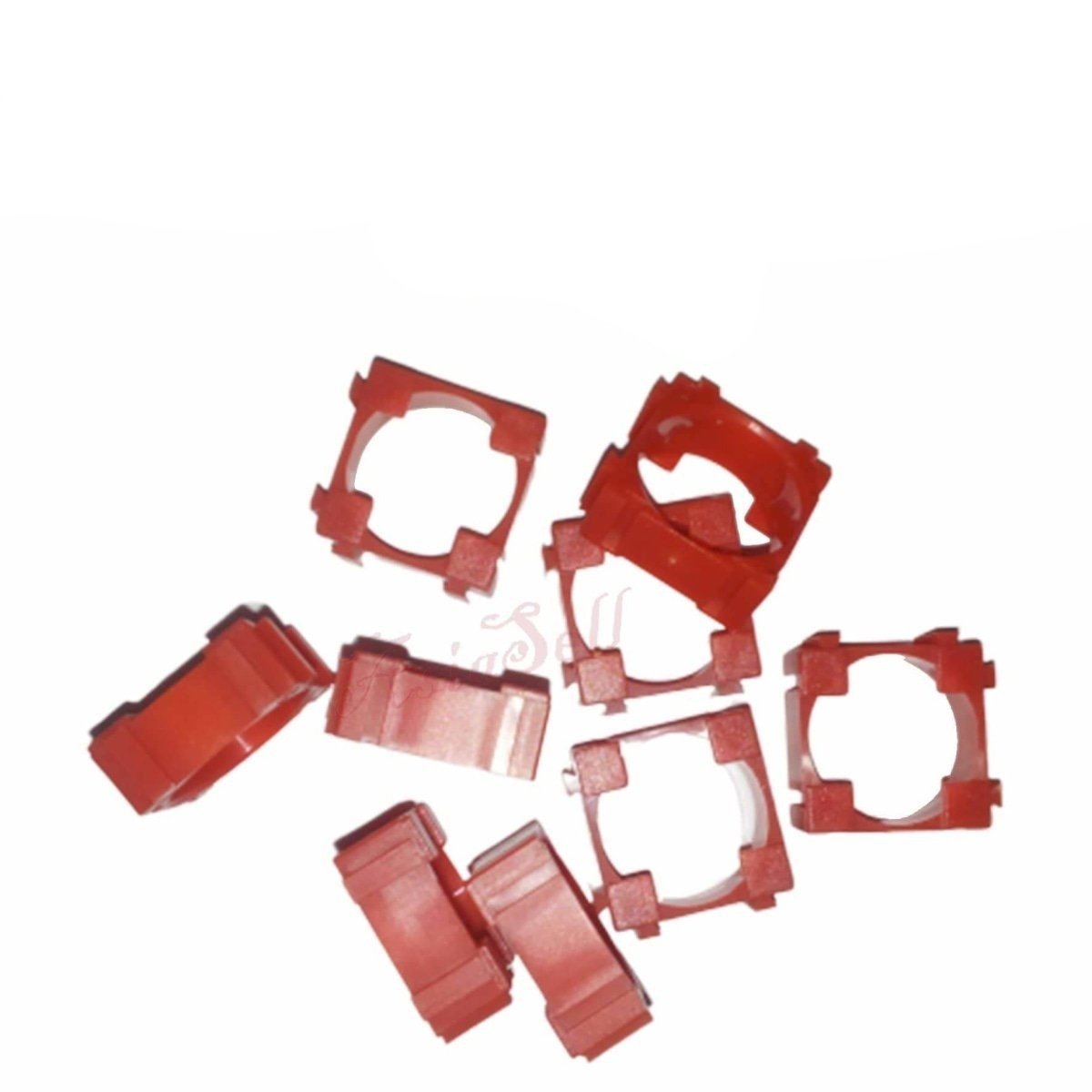 8/30pcs 18650 Battery Holder Bracket Plastic Spacers Red Black 1P Li-Ion Cell - 8pcs Red - Asia Sell