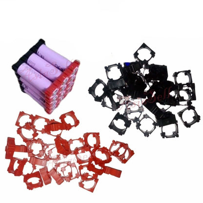 8/30pcs 18650 Battery Holder Bracket Plastic Spacers Red Black 1P Li-Ion Cell - 8pcs Red - Asia Sell